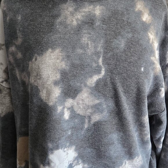 Jules & Leopold 2X Tie Dye Bleach Wash Hoodie Sweatshirt Gray Pullover Plus Size - Picture 2 of 3